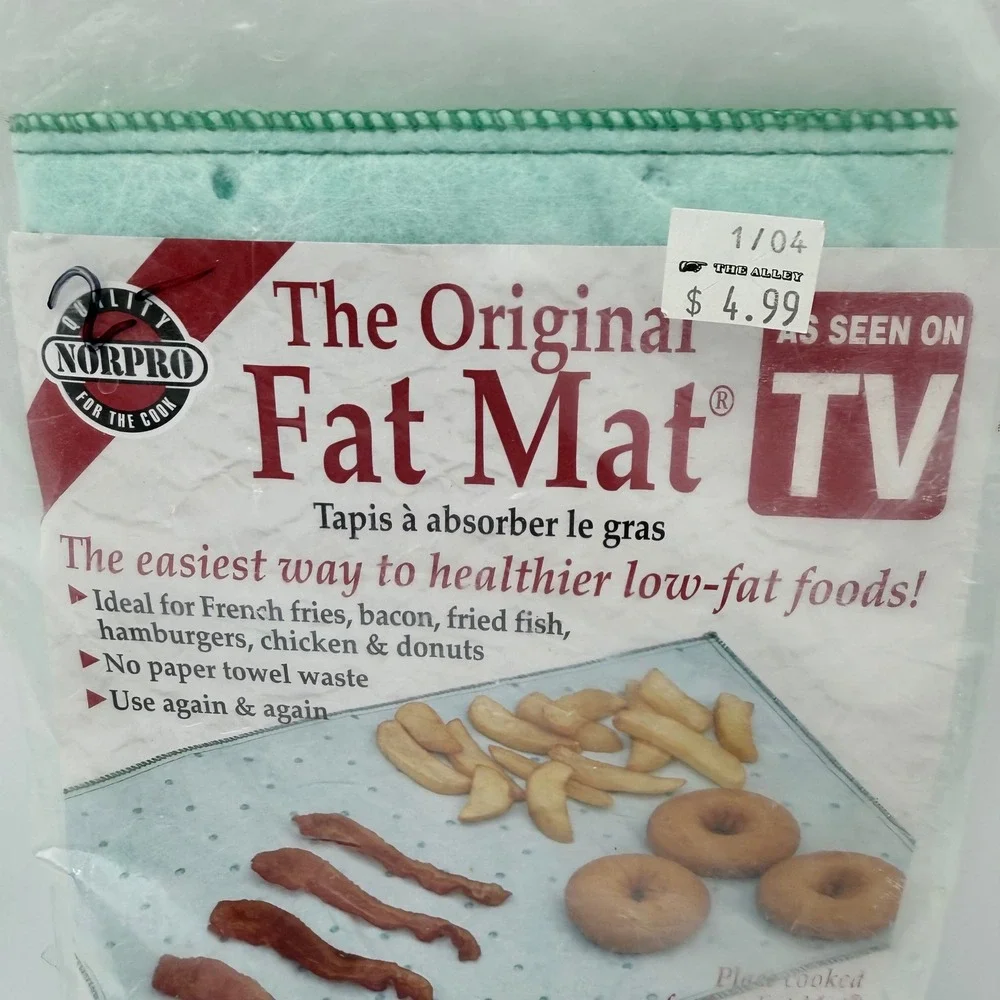 Norpro Fat Mat Grease‎ Absorbing Cooking Pad Reusable As Seen On TV New